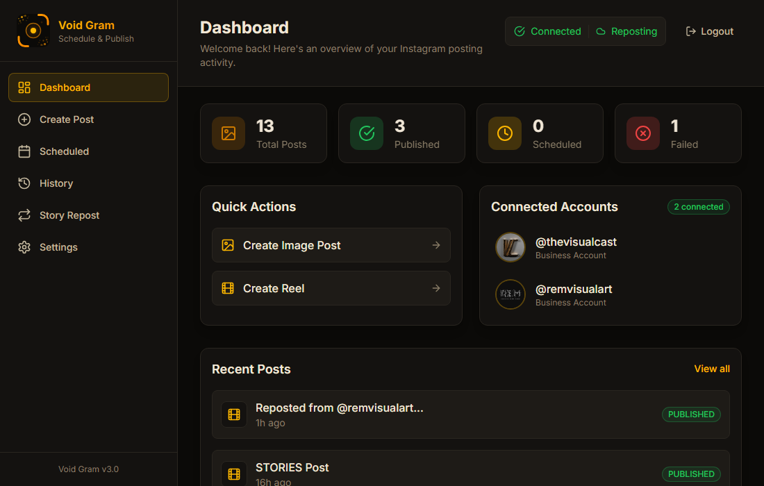 VoidGram v3.0 screenshot 1